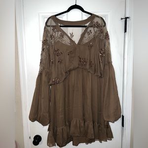 ASOS curve Brown Beaded Dress